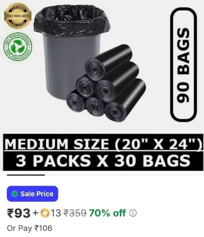 Star Enterprise Medium Garbage Bag at ₹93