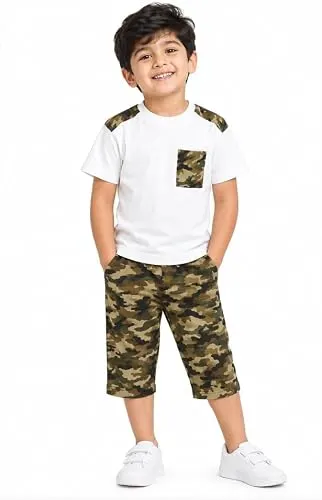 Kids Clothing Set with Three Fourth Pant | Stylish Casual We at ₹99