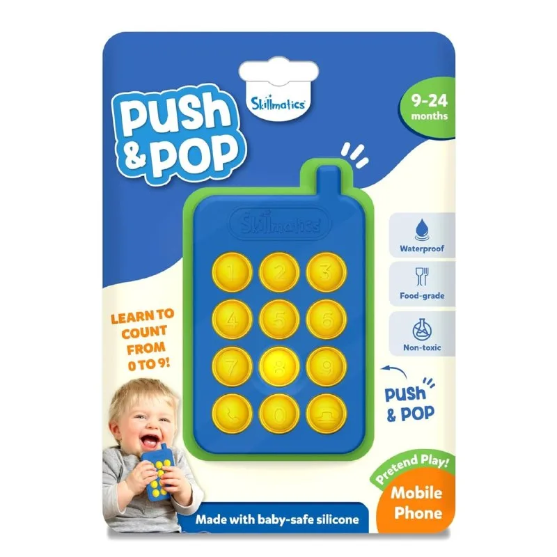 Skillmatics Push & Pop – Silicone Toy Phone, Sensory & Fidget Toy for Kids at ₹167