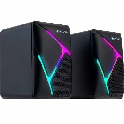Amazon Basics 2 X 3W Multimedia PC Gaming Speaker with Aux Connectivity at ₹579