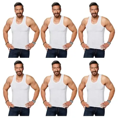Amul Comfy Men’s Vest | 100% Cotton Single Jersey Fabric | U Neck Sleeveless Innerwear | Ultra Soft Hand Feel | Seamless Body | Superior Com at ₹299