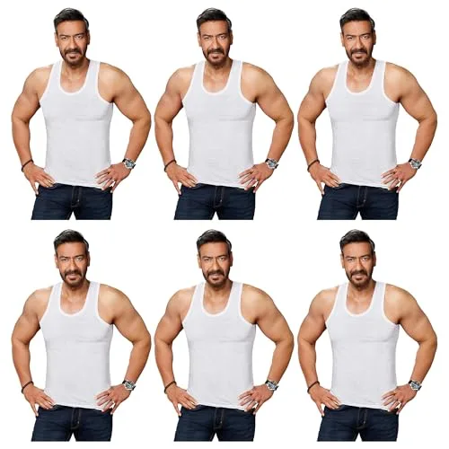 Amul Comfy Men’s Vest | 100% Cotton Single Jersey Fabric | U Neck Sleeveless Innerwear | Ultra Soft Hand Feel | Seamless Body | Superior Com at ₹299