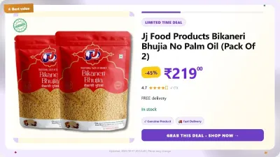 Bikaneri Bhujia No Palm Oil (Pack Of 2) at ₹219