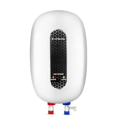 Longway Hotspring Automatic Instant Water Heater with Multiple Safety System & Rust-Proof ABS Body (White, 3 Ltr) at ₹1,799