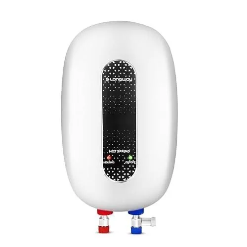 Longway Hotspring Automatic Instant Water Heater with Multiple Safety System & Rust-Proof ABS Body (White, 3 Ltr) at ₹1,799