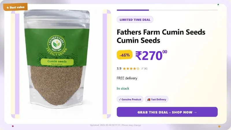 Cumin Seeds (750 g) at ₹270