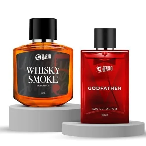 BEARDO Godfather & Whisky Smoke Perfume For Man,100ml X 2|Eau De Parfum|Premium Perfume | Strong Long Lasting Fragrance | Perfume for Men |G at ₹600