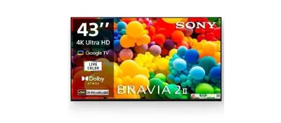 Sony 108 cm (43 inches) BRAVIA 2M2 Series 4K Ultra HD Smart LED Google TV K-43S22M2 at ₹38,941