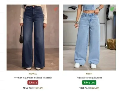 AJIO JEANS & JEGGINGS DEAL ALERT! – MIN. 50% OFF on jeans & jeggings