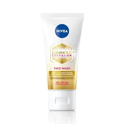 NIVEA Luminous Even Glow 2% AHA Face Wash | Oil-Free Cleanse at ₹115