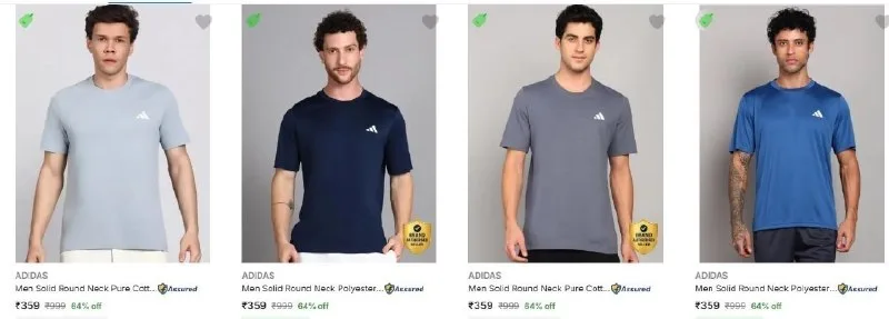 Upto 73% Off - Adidas Men's T-Shirt