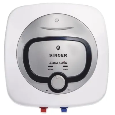 SINGER Aqua Lava 15 L Glass Line Storage Water Heater (Geyser) | With Free Inlet & Outlet Pipe at ₹4,635