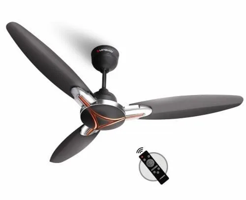 LONGWAY Zephyr 1200 mm BLDC Ceiling Fan with Remote Control | BEE 5 Star Rated Energy Efficient | Ultra High Speed 3 Blade Anti-Dust Decorat at ₹1,899