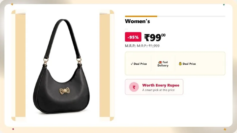 Sling Bag for Women at ₹99