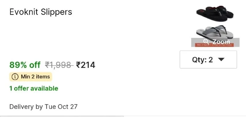 Evoknit Slippers at ₹214