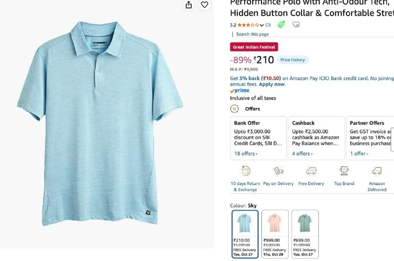 TEGO AIM Polo for Men at ₹210