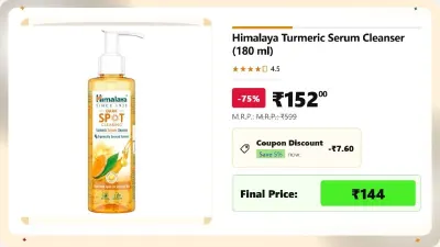 Himalaya Turmeric Serum Cleanser (180 ml) at ₹144