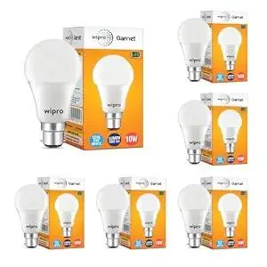 Wipro Garnet 10W LED Bulb, (Pack of 6) at ₹333