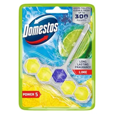 Domestos Toilet Cleaner – Lime | Kills Germs | Tough on Stains | Fresh Lime Scent | 50g at ₹124