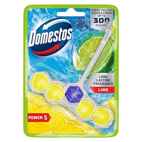 Domestos Toilet Cleaner – Lime | Kills Germs | Tough on Stains | Fresh Lime Scent | 50g at ₹124