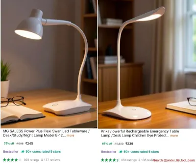 Rechargeable LED Desk Lamp at ₹245