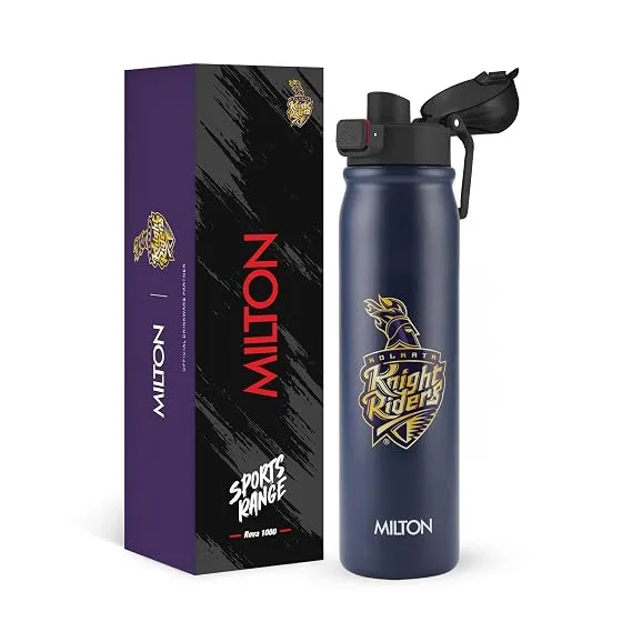 Milton Sports Reva 1000 | KKR Official Drinkware Partner I Limited Edition Kolkata Knight Riders Water Bottle|Stainless Steel Sipper with Tw at ₹263