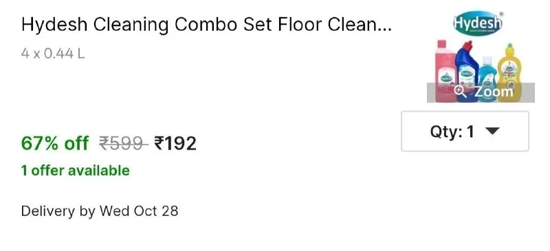 Hydesh Cleaning Combo Set Floor Cleaner at ₹192