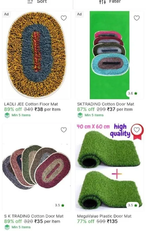 Floor mat for home and office