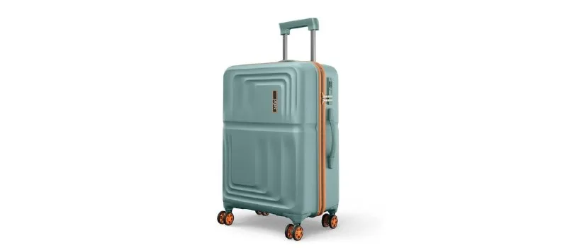 Safari Roma Hard Luggage Trolley Bag with 8 Wheels Large Size Check-in Suitcase - Sage Green at ₹2,699