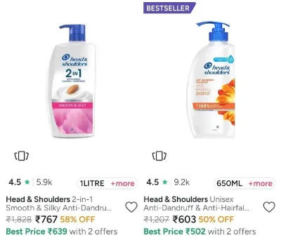 Head & Shoulders min 50% off