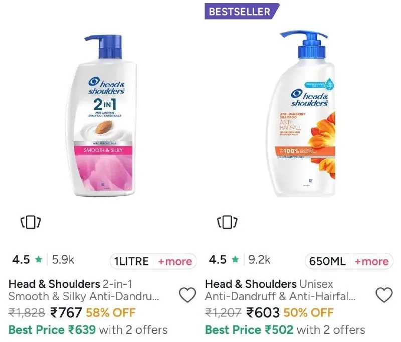 Head & Shoulders min 50% off