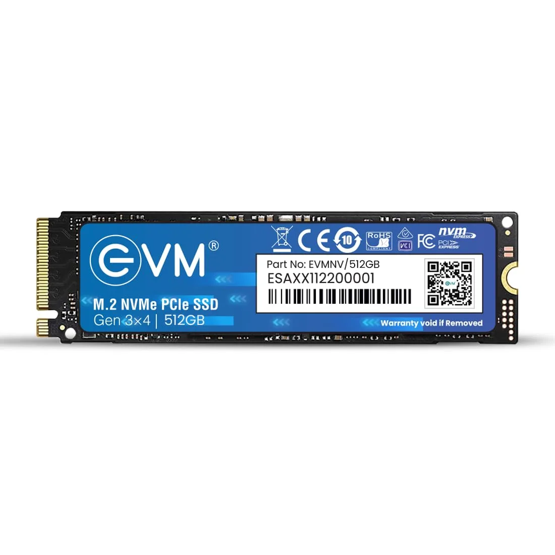 EVM 512GB Internal SSD - M.2 NVMe PCIe (2280) - High-Speed Performance Up to 1950MB/s Read & 1000MB/s Write Speed with Low Power Consumption at ₹7,999