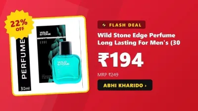 Wild Stone Edge Perfume Long Lasting For Men's (30 ml) at ₹194