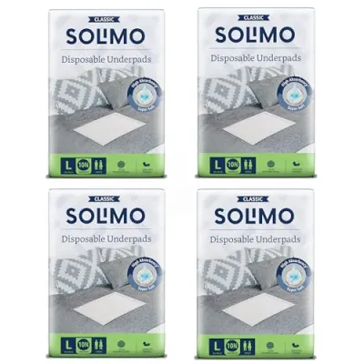 Amazon Brand - Solimo Classic Disposable Underpads | Large S at ₹559