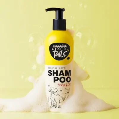 Wagging Tails Slick & Shine 5-in-1 Pet Shampoo - 200ml | Deodorize & Moisturise Furr | Remove Dirt & Help Repair Damaged Hair | Anti-Itching at ₹150