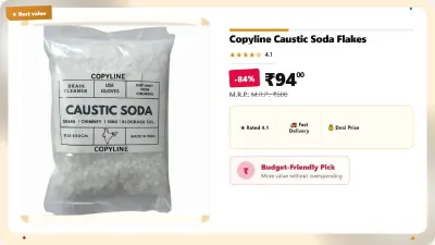 Copyline Caustic Soda Flakes, 500 Grams at ₹94