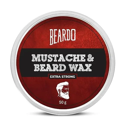 Beardo Beard and Mustache Wax, 50 gm | Beard Wax for Beard & Mustache Styling | Long Lasting Extra Strong Hold Wax for Men | Beard Hair Wax  at ₹198