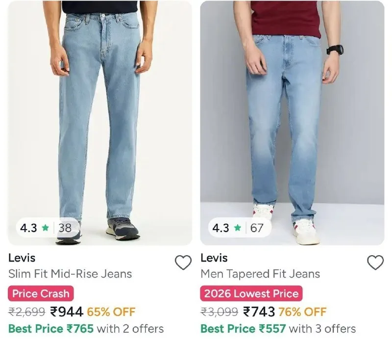 Levi's Jeans from ₹743
