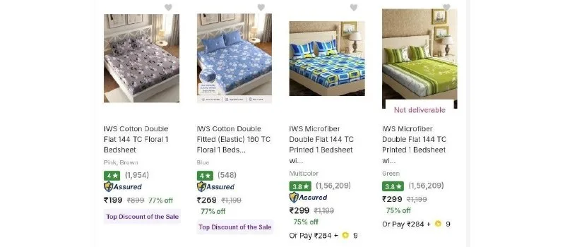 Double Bedsheet from ₹199