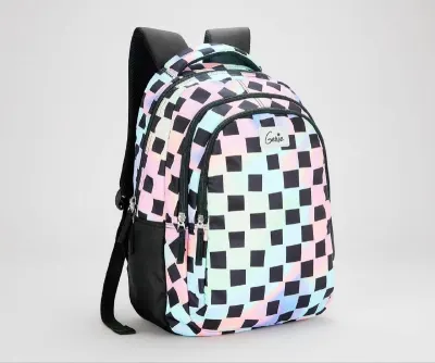 Genie Iridescence 27 litres Multicolor School Backpack (17 inch, Water Resistant) at ₹519