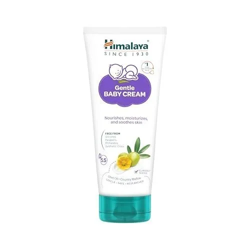 Himalaya Gentle Baby Cream 100ml with Olive Oil, Giloy & Licorice | pH 5.5 | No. 1 Doctor Recommended Baby Cream | Hypoallergenic | Nourishi at ₹127
