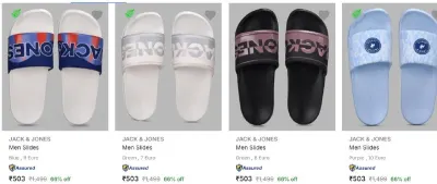 Upto 66% Off - Jack Jones Mens Slippers & Flip Flops