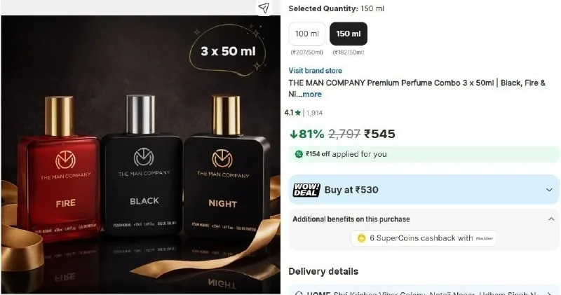 TMC Premium Perfume Combo (3 x 50ml) at ₹545