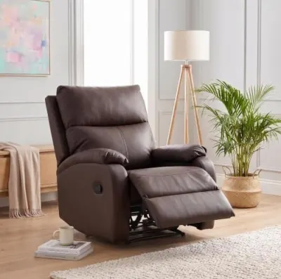 Royaloak Nova Leatherette Recliner 1 Seater, Manual Recliner Chair with High at ₹11,791