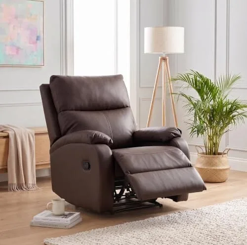 Royaloak Nova Leatherette Recliner 1 Seater, Manual Recliner Chair with High at ₹11,791