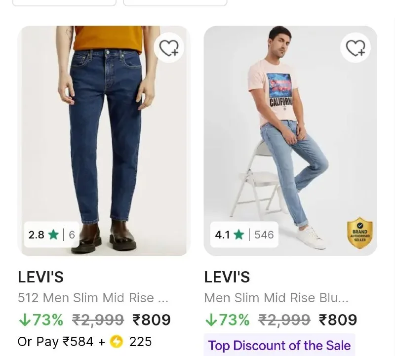 Levi's Jeans from ₹719