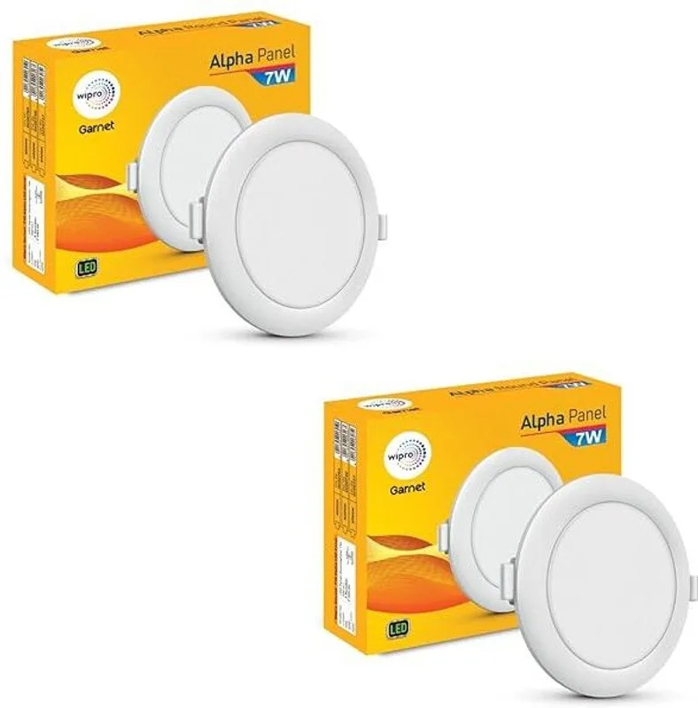 Wipro Garnet 7w Alpha Panel Round at ₹185