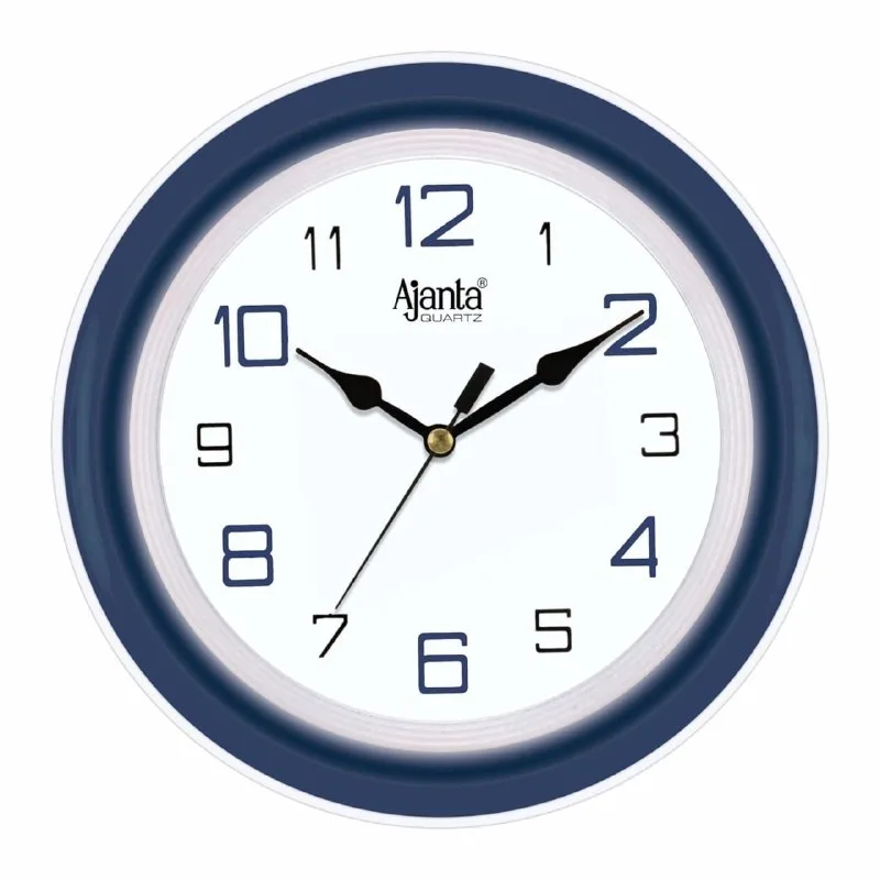 Ajanta AQ-2147 Quartz Glass Abstract Blue Office Clock (210 x 42 x 211 mm at ₹159