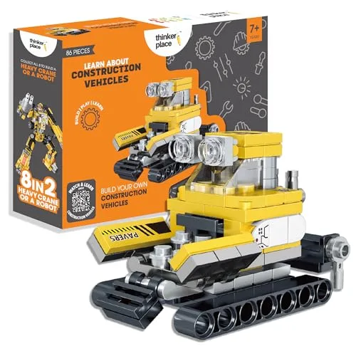 STEM Construction Vehicle Building Blocks Set (88 Pcs) | DIY Excavator Toy for Kids 7+ Years (Boys & Girls) | Educational Engineering Toy |  at ₹332