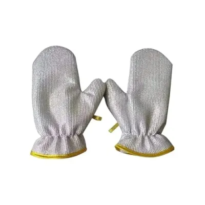 Non-Scratch Wire Dishwashing Hand Gloves - Stainless Steel S at ₹99